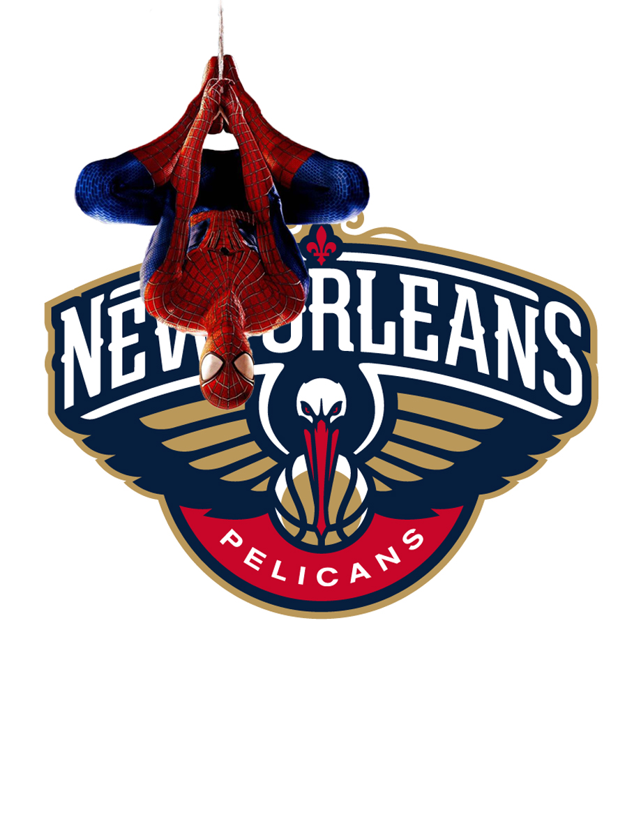 New Orleans Pelicans Spider Man Logo Logo vinyl decal